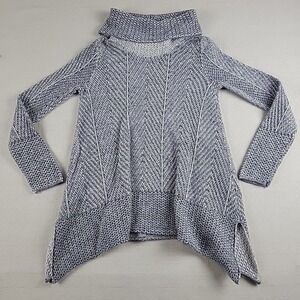 eight eight eight Chunky Knit Sweater Women's Small Gray Marled Turtleneck